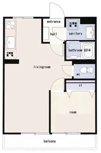 ベルメゾン武笠【4階】の間取り