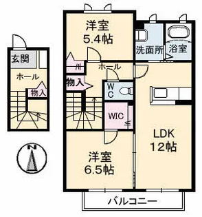ヴィラーチェ N I棟【2階】の間取り