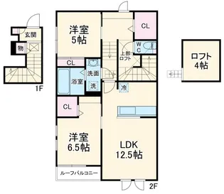 COLORS WING-A【2階】の間取り