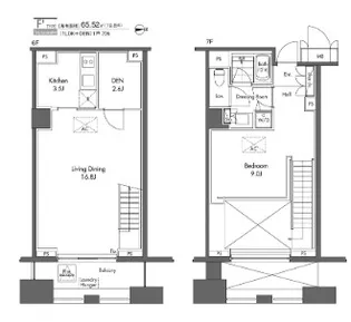 グラディート汐留ロッソ【7階】の間取り