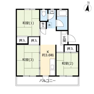 UR鶴が台【3階】の間取り