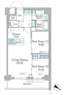 NIIYA平和台【2階】の間取り