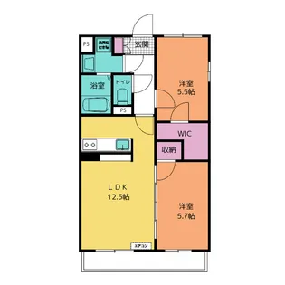 プレジールノール【3階】の間取り