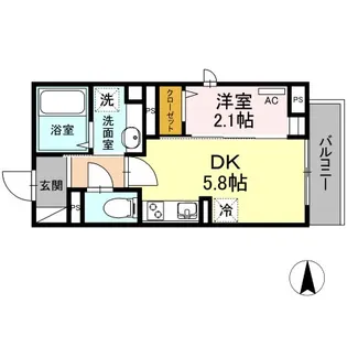 メゾン二長町【2階】の間取り