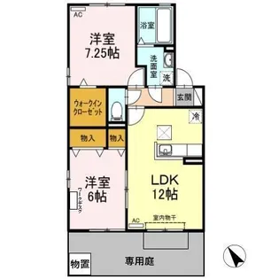 レアルウィルモア【1階】の間取り