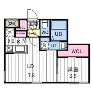 AORIO北大前【2階】の間取り
