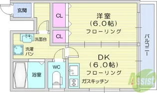 ファミール愛宕【4階】の間取り