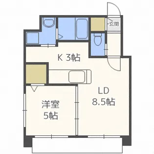 スペチアーレ札幌【6階】の間取り