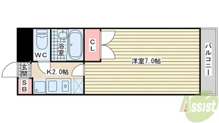 ブランシュド離宮【1階】の間取り