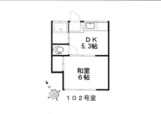 イーストコーポ【1階】の間取り