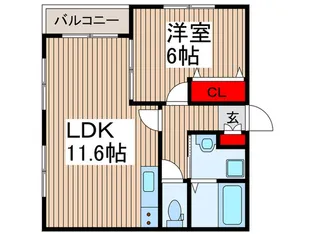 シエルクレール【3階】の間取り
