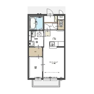 Yニシ3パナハイツ【1階】の間取り