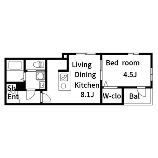 ジョワ・ド・ヴィーヴル【3階】の間取り