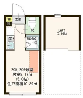 THE APARTMENT【2階】の間取り