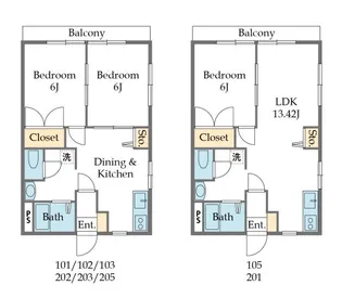 エマーユ・ピノ【1階】の間取り