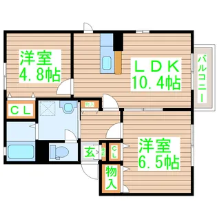 フレグランスB【1階】の間取り