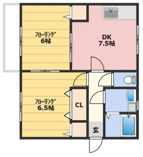 えきまえコーポ【2階】の間取り