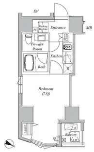 Casa Splendido La plus 元赤坂【4階】の間取り