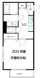 ガーデンサイド広尾【2階】の間取り