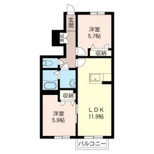 カンタービレ シャーメゾン【1階】の間取り