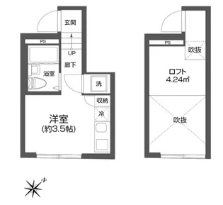 FAREウエハラコマチ(フェアーレウエハラコマチ)【1階】の間取り