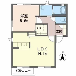 グランドール北町C【2階】の間取り