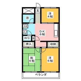ファミーユ伸和【4階】の間取り