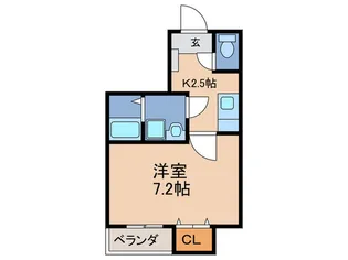 クレフラスト河岸【2階】の間取り