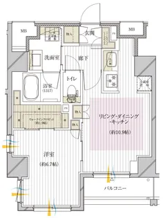 シティインデックス千代田秋葉原【3階】の間取り