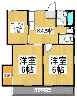 ミキコーポ秋津【2階】の間取り