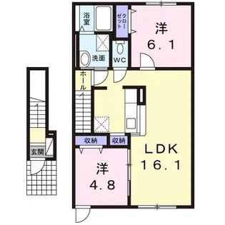 ビリーブ グットII【2階】の間取り