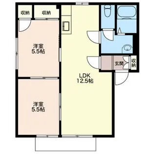 商業小田原マンションC【1階】の間取り