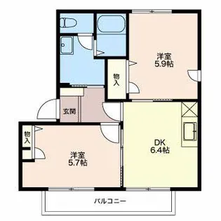 ラフィネU B【1階】の間取り