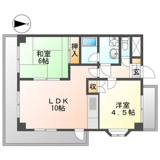 みゆきコーポラス【7階】の間取り