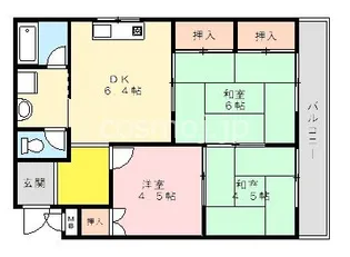 パークサイドマンション【3階】の間取り