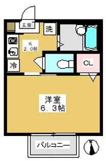 フラットカメリア【2階】の間取り