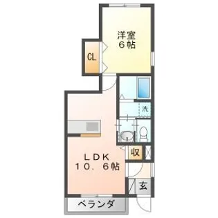 ミーテ・ピアヌーラB【1階】の間取り