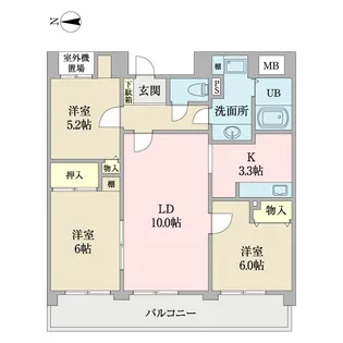 ベルベディア北斎通り【6階】の間取り
