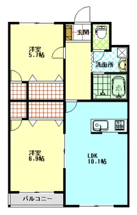 セルジェ中央【3階】の間取り
