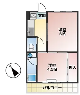 ファミーユ熱川【4階】の間取り