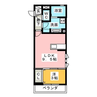 クレセールゆいの杜8丁目C【3階】の間取り