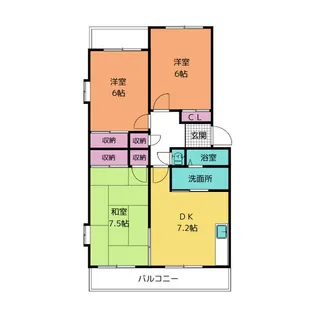 サンライズ香貫【2階】の間取り
