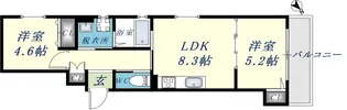 クリエオーレ菱江2【2階】の間取り