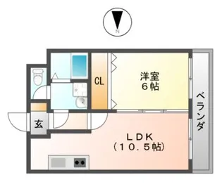 石田ハイツ2号館【2階】の間取り