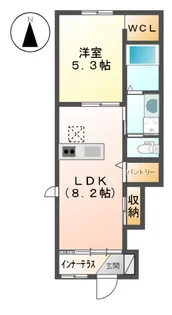 ラ・ルチア【1階】の間取り