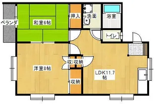 エクセレントハイム【2階】の間取り