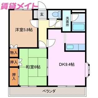 ファーストフォーク【2階】の間取り
