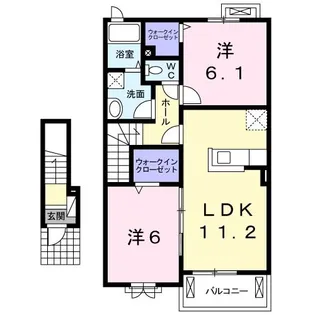 レジデンスA【2階】の間取り