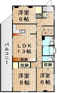 光明ハウス【1階】の間取り