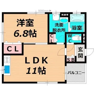 クリエオーレ諸口I【3階】の間取り
